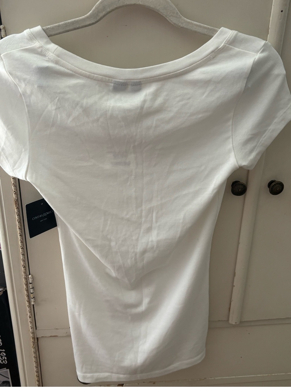 Cynthia Rowley White Short Sleeve Tee - Picture 3 of 3